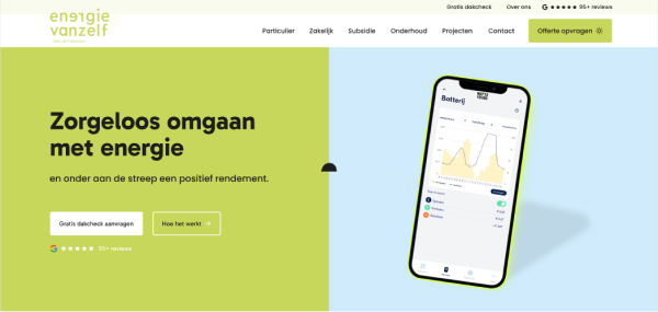Energievanzelf website development maatwerk